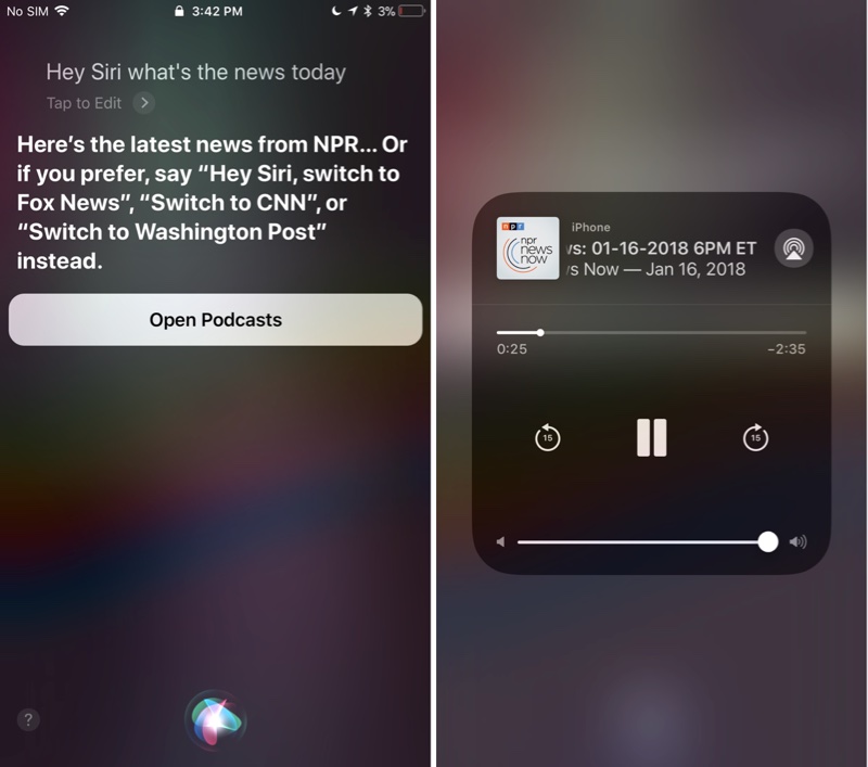 Siri, Update, iOS 11, Podcast