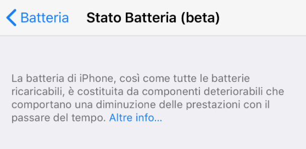 iOS 11, iOS 11.3 Beta 2, Stato Usura, Batteria
