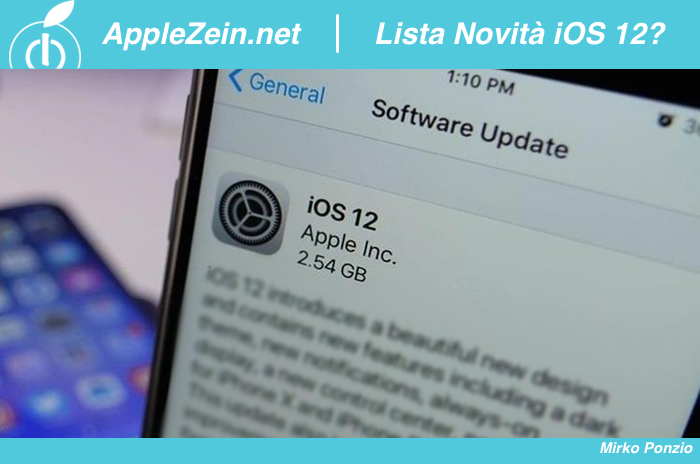 iOS 12, Lista, Novità