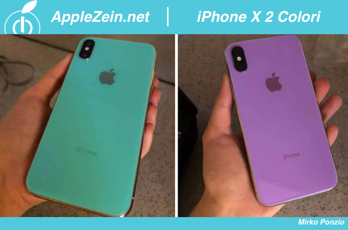 iPhone X 2, Colori, Viola, Verde