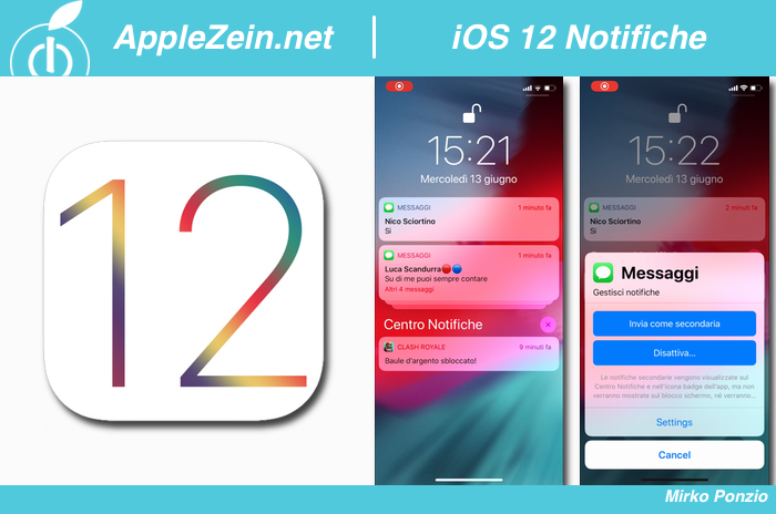 iOS 12, Focus, Notifiche, Raggruppate