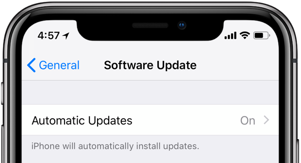 iOS 12, Aggiornamenti, Automatici