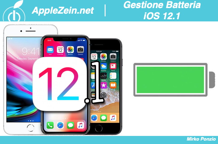 iOS 12, iOS 12.1, Gestione Alimentazione, Batteria