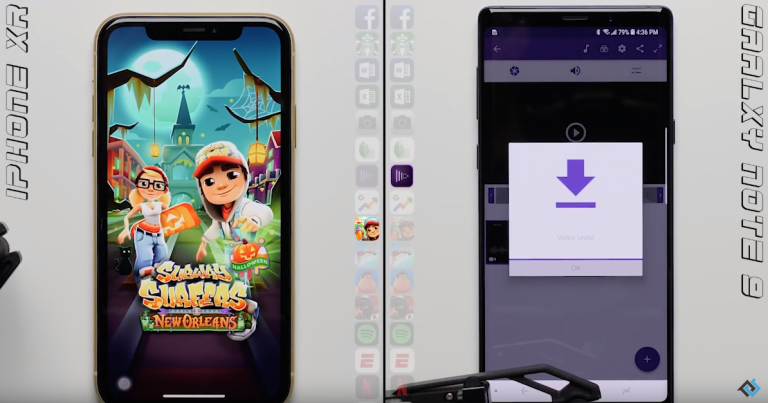 iPhone XR, Speed Test, Samsung Galaxy Note 9
