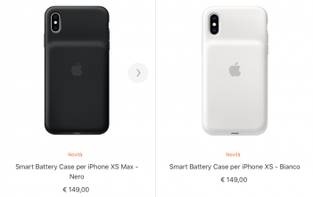 Apple rilascia la Smart Battery Case per iPhone XS, iPhone XS Max ed iPhone XR Smart Battery Case, Disponibile, Prezzo