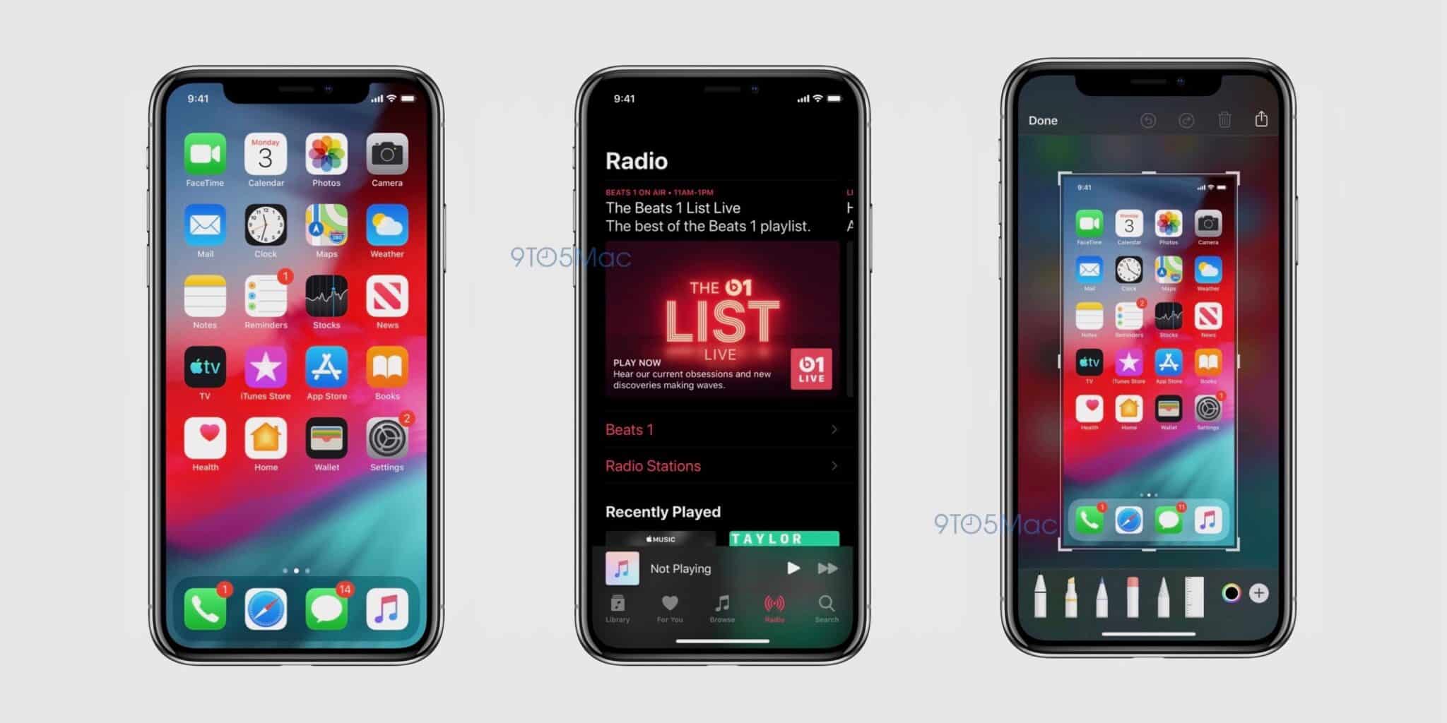 iOS 13, Anteprima, Immagini, Dark Mode