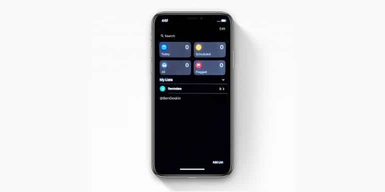 iOS 13, Anteprima, App, Promemoria