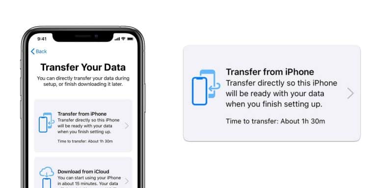 iOS 12, iOS 12.4, Trasferimento Dati