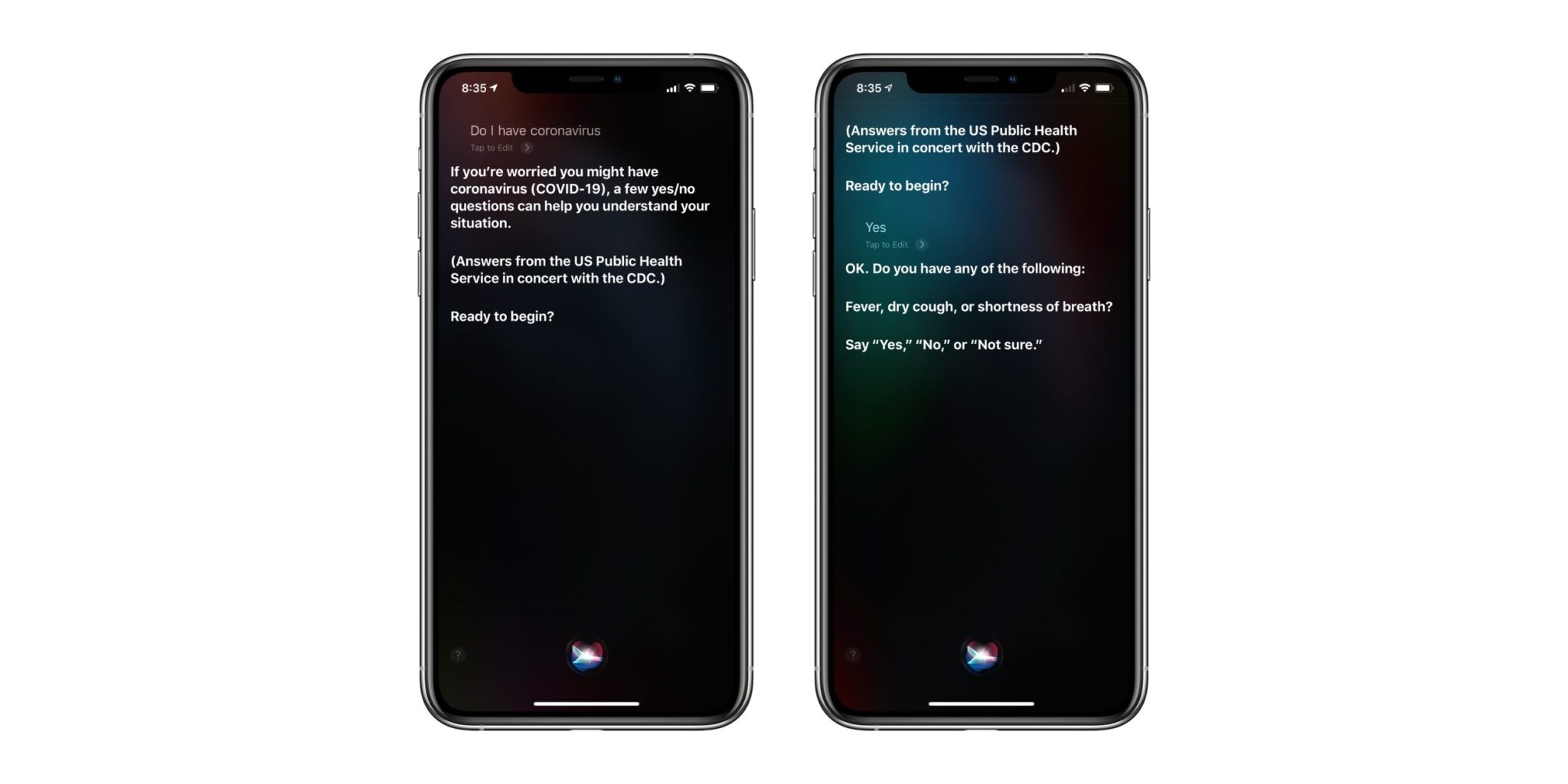 Siri, iOS 13, Update, Coronavirus