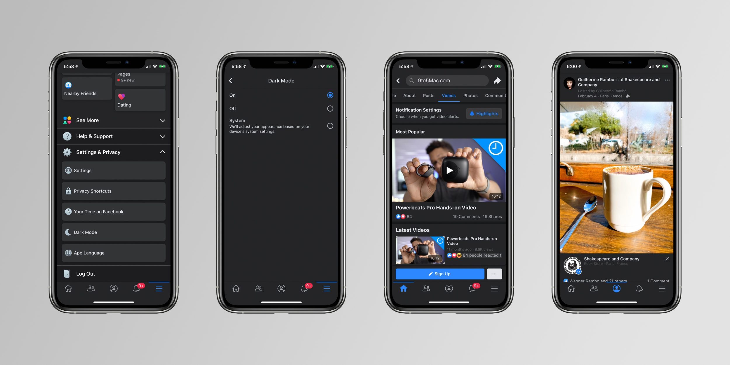 Facebook, Dark Mode, Data, Lancio