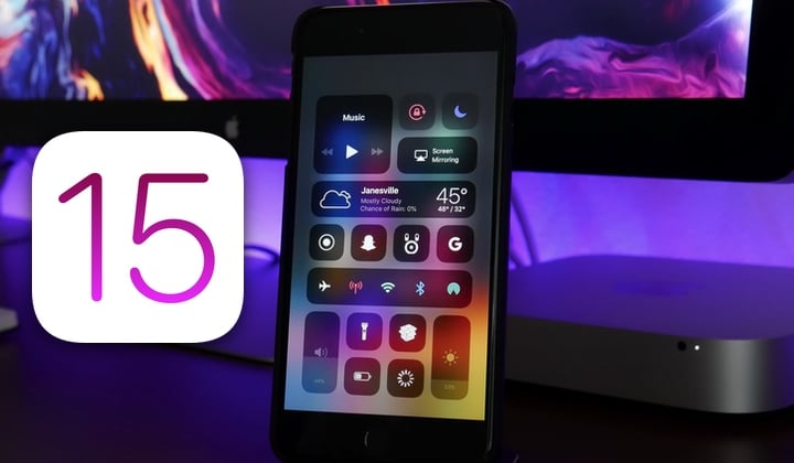 iOS 15, Centro di Controllo, Design