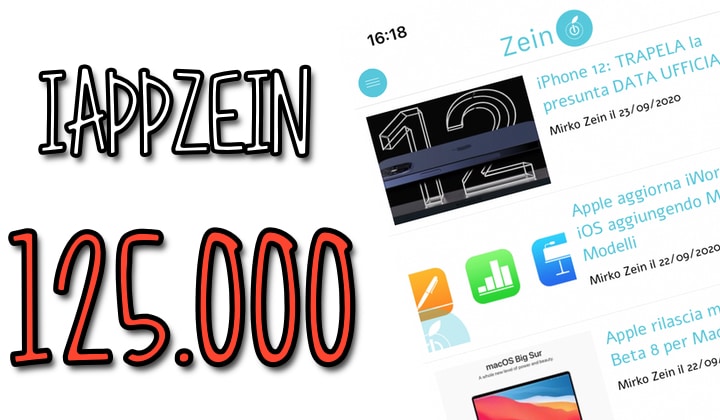 iAppZein raggiunge i 125.000 DOWNLOAD su App Store