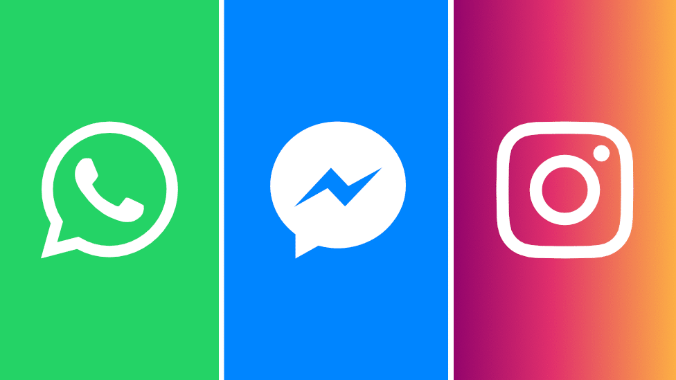 Instagram, Whatsapp, Facebook Messenger