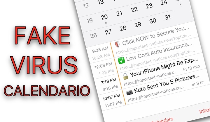 Fake, Virus, Calendario, iPhone