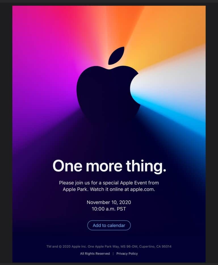 Apple Event, 10 novembre 2020, Apple Silicon, Mac