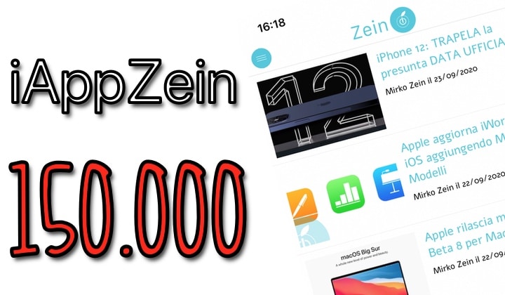 iAppZein raggiunge i 150.000 DOWNLOAD su App Store