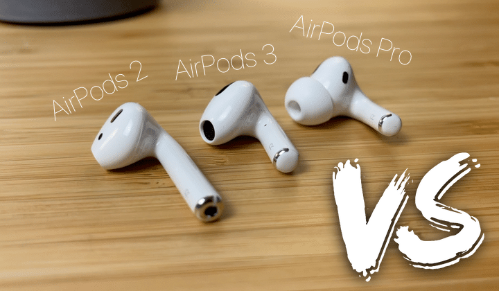 AirPods Pro, AirPods 3, AirPods 2, Confronto