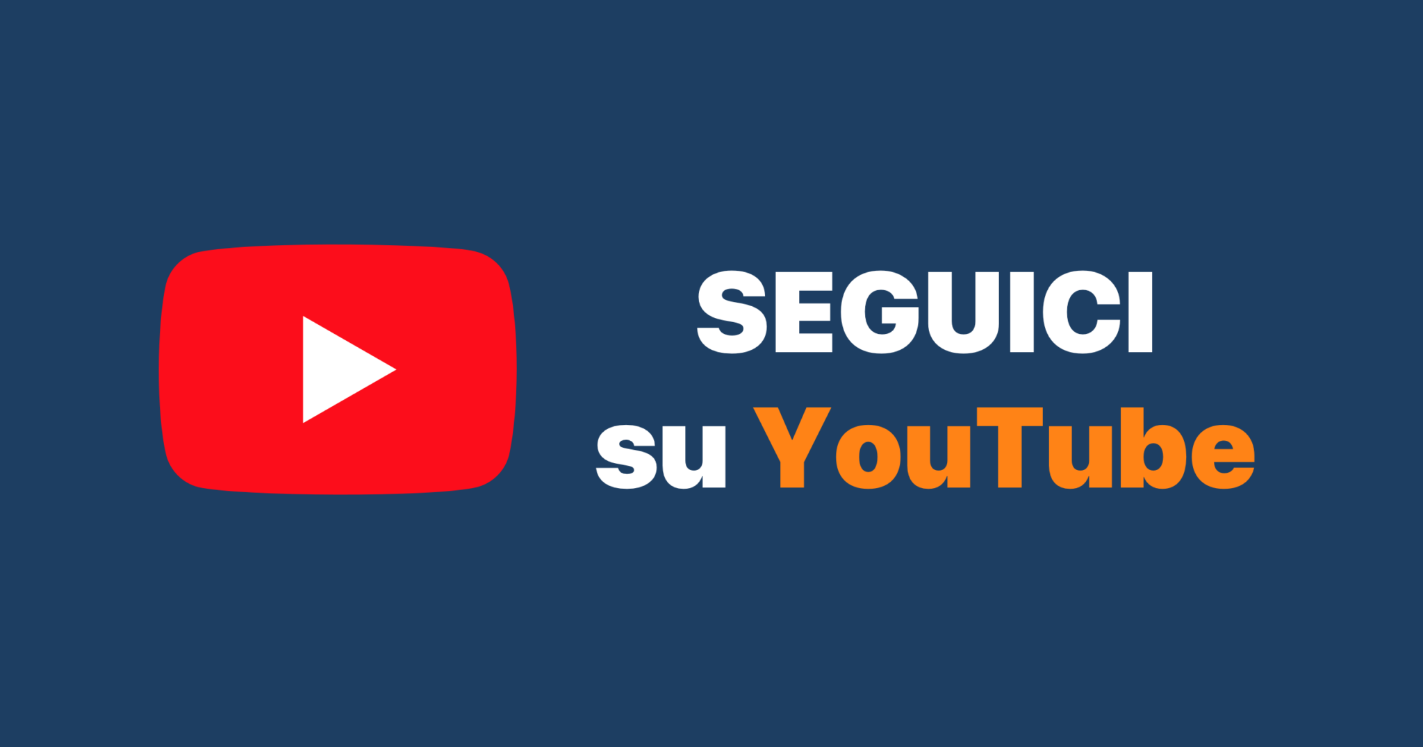 SEGUCI anche su YouTube!