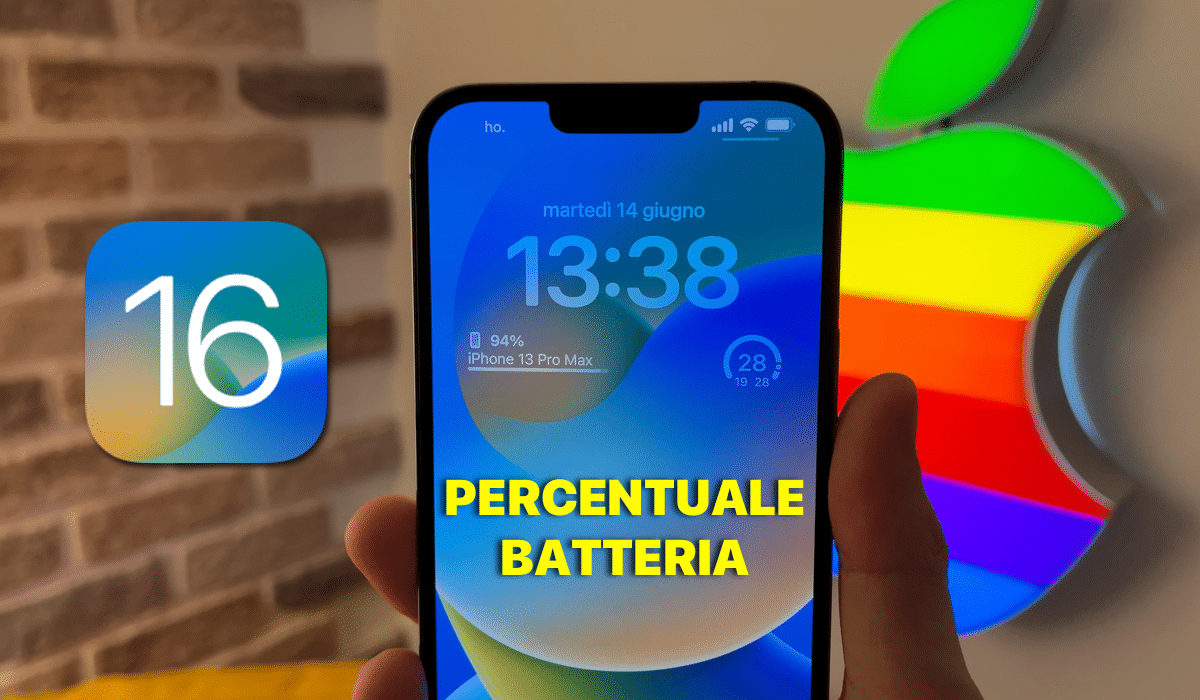 iOS 16, Percentuale, Batteria, Widget, iPhone, Lockscreen