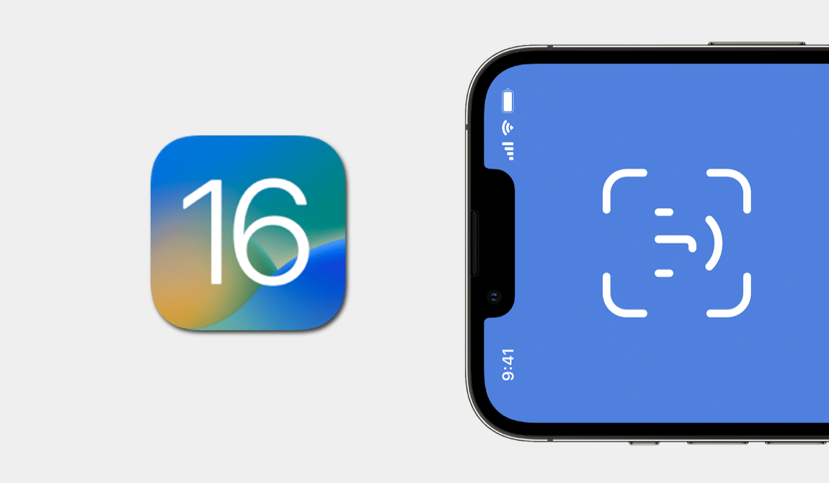 iOS 16, Face ID, Orizzontale