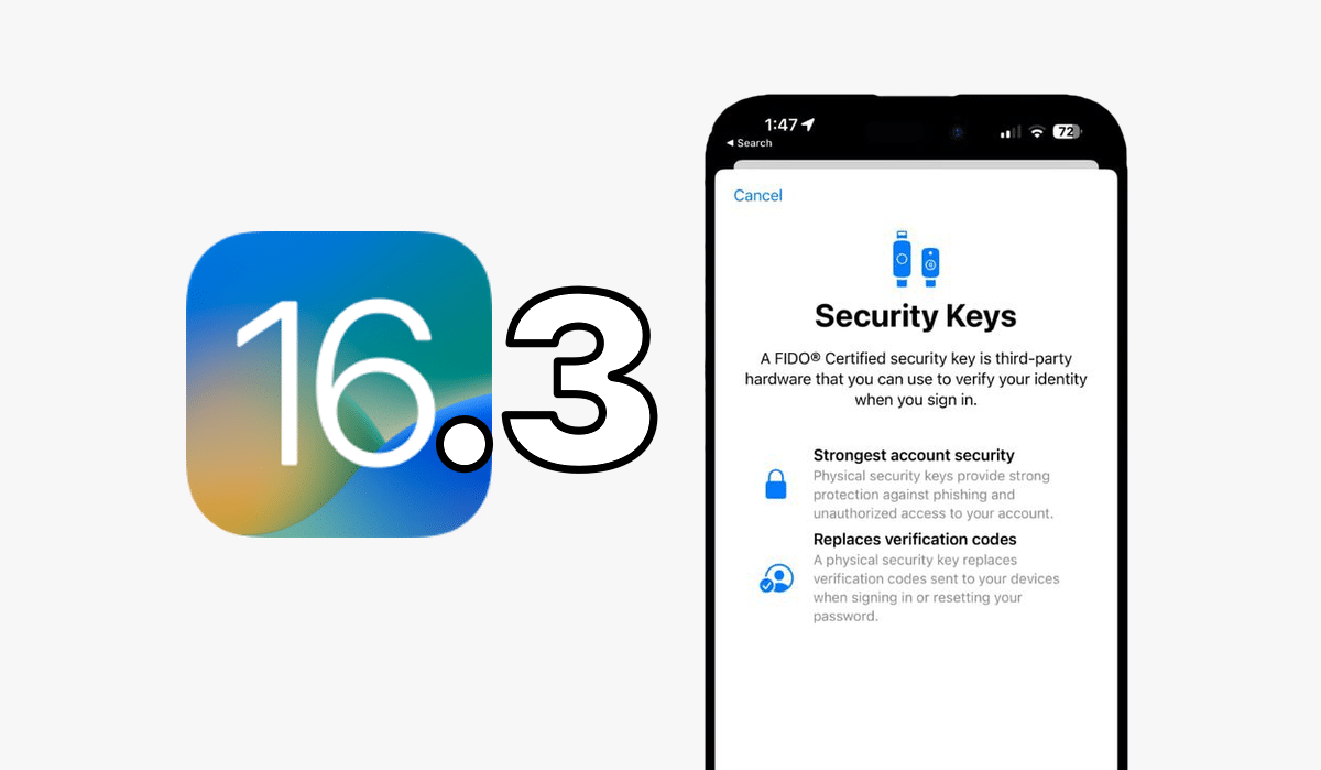 iOS 16, iOS 16.3, Chiave, Sicurezza, iPhone