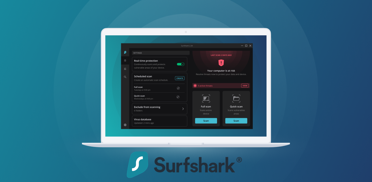 Surfshark Antivirus, VPN, Sicurezza, Mac, macOS