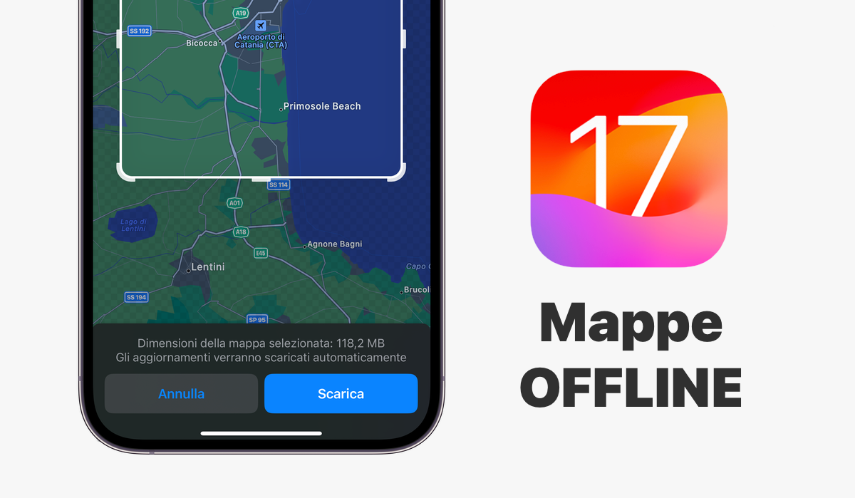 iOS 17, iOS 17 Beta 1, Novità, Mappe, Offline, iPhone