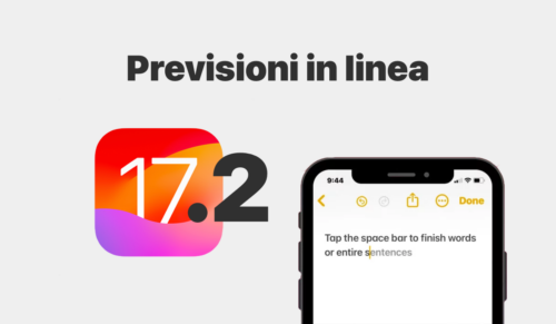 ios 17, novità ios 17, novità ios 17.2, news ios 17.2, previsioni in linea, tastiera, iphone