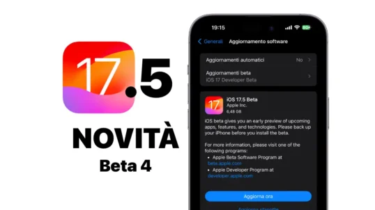 ios 17, ios 17.5, ios 17.5 beta 4, novità ios 17, news ios 17.5, iphone