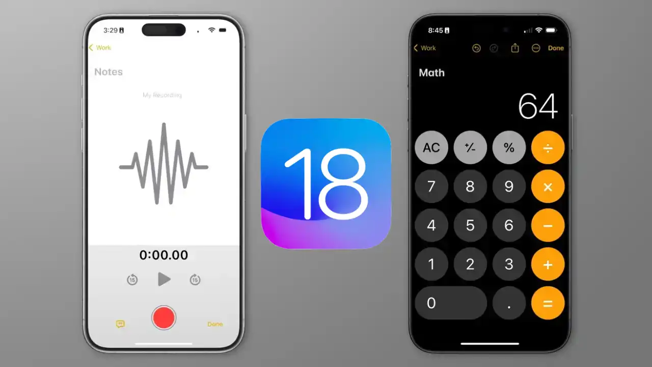 iOS 18: NUOVA app Note con “memo vocali e matematica”