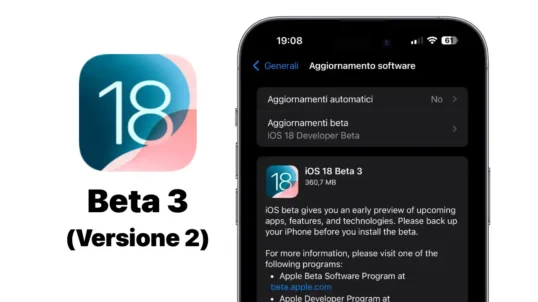 ios 18, ios 18 beta 3, versione 2, novità ios 18, news ios 18, iphone