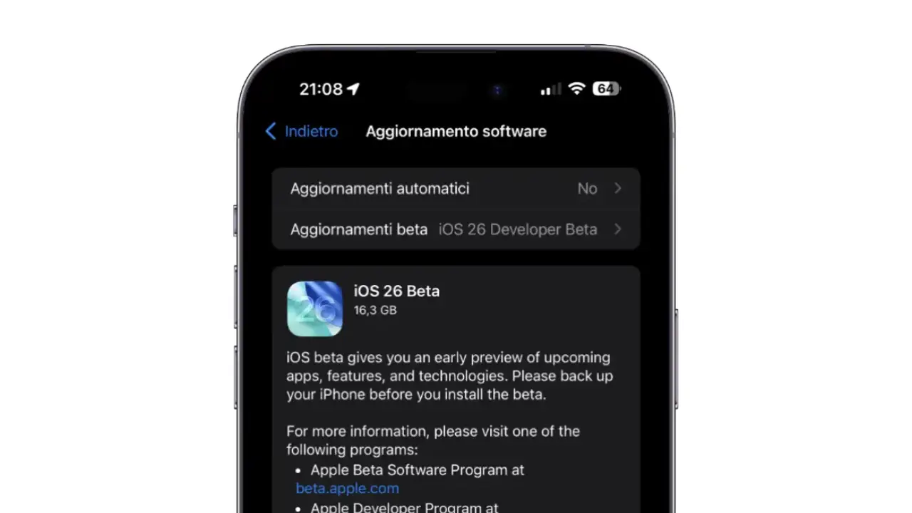 iOS 26 Beta 1 versione 2: ecco tutte le novità