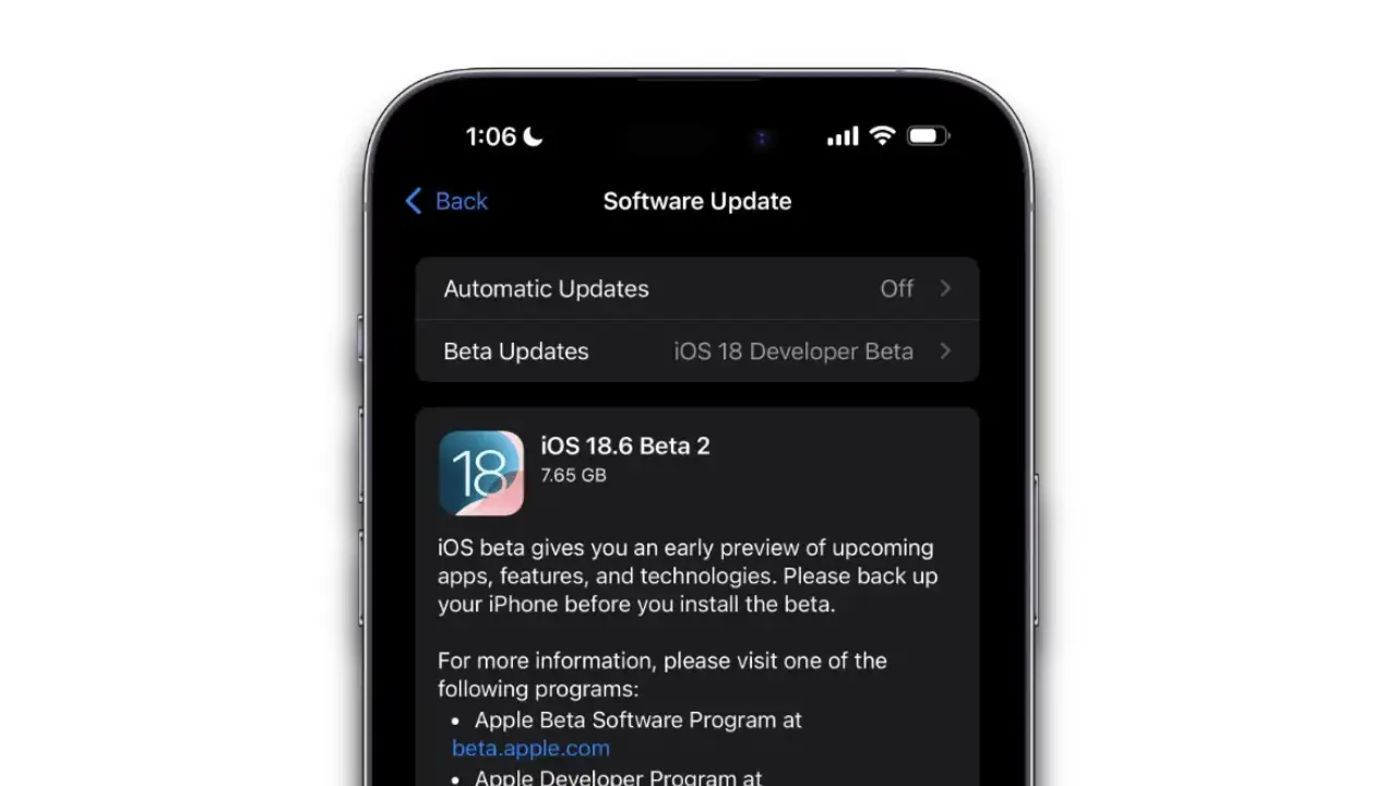 Apple rilascia iOS 18.6 Beta 2 per iPhone ed iPad