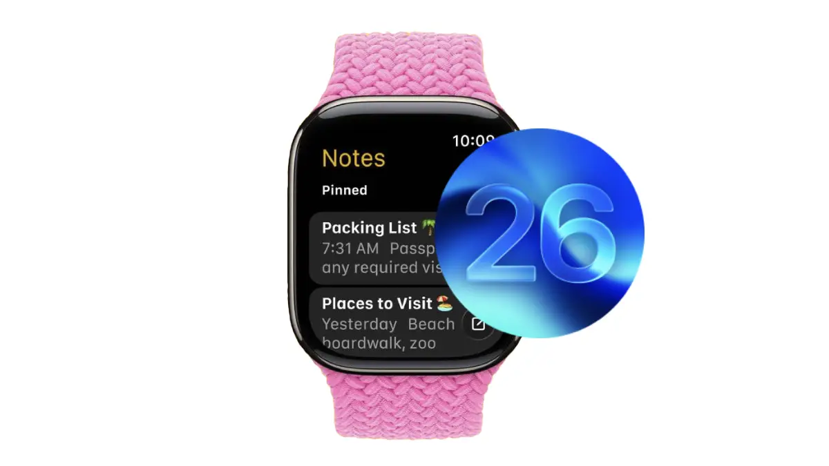 watchOS 26: arriva ufficialmente l’app Note su Apple Watch