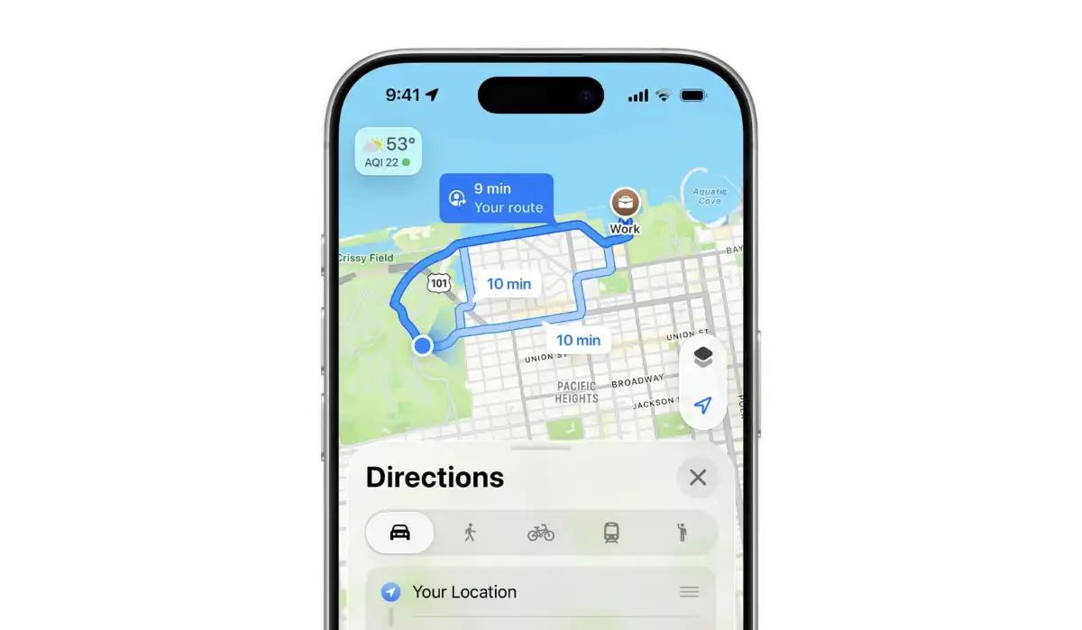 apple maps, iOS 26 novità, cronologia posizione iphone, percorsi preferiti, redesign liquid glass, app mappe iphone, notifiche traffico