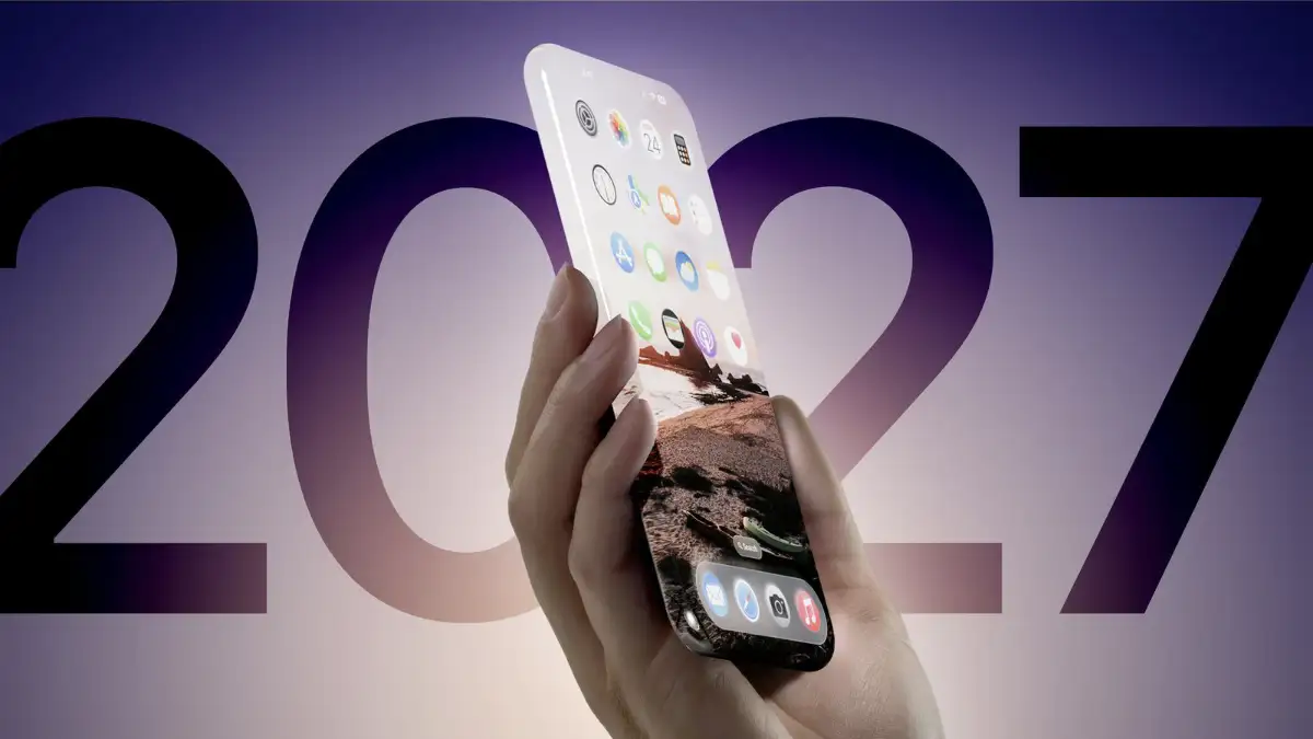 iOS 26, iPhone 2027, Liquid Glass, iPhone a tutto schermo, iPhone design, Apple rumors, iPhone 20° anniversario