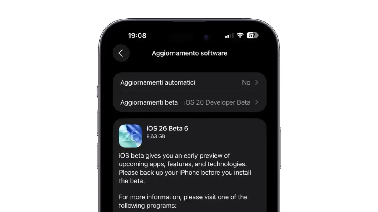 ios 26, aggiornamento apple, beta ios, ios 26 beta 6, novità ios 26, aggiornamento iphone, software apple