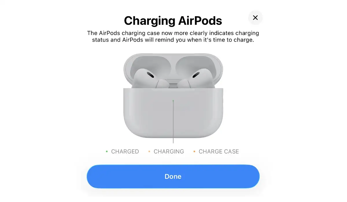 ios 26, airpods, ricarica airpods, novità ios, batteria airpods, apple, beta ios