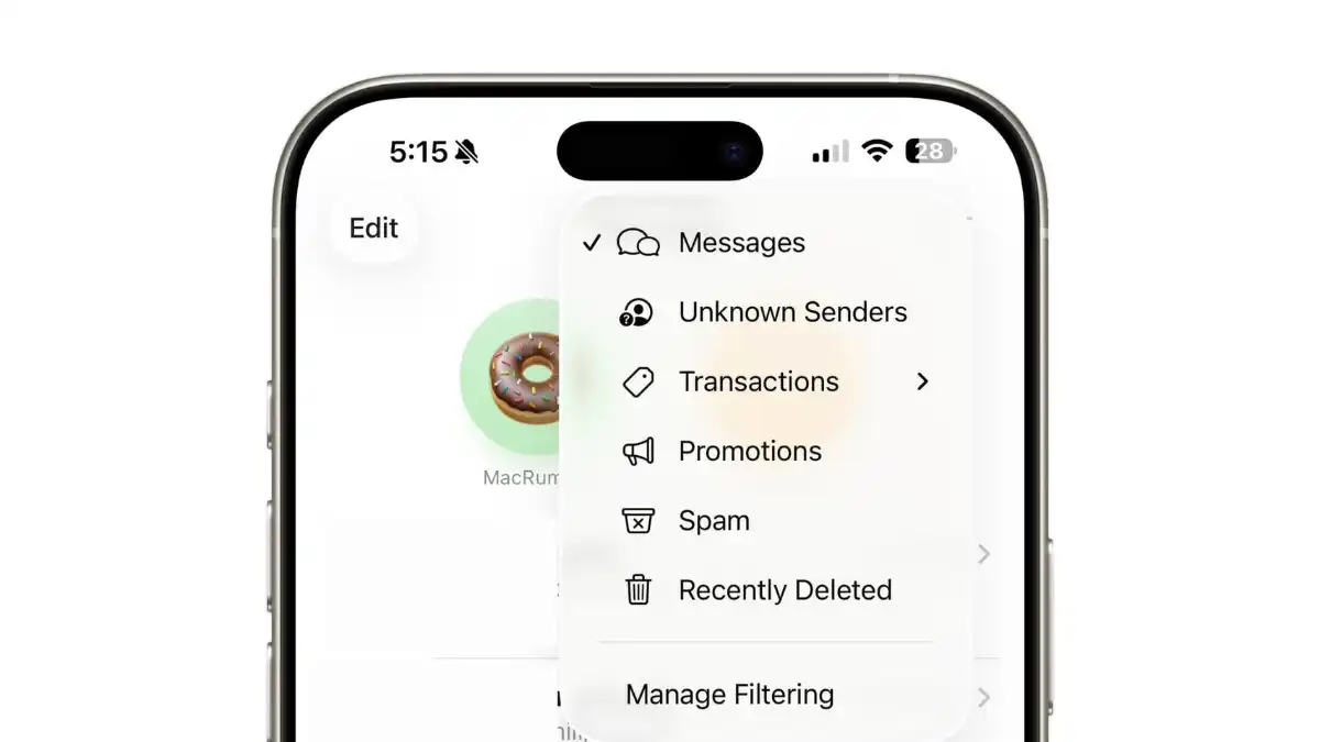iOS 26, messaggi sconosciuti iPhone, filtro spam iPhone, novità iOS 26, Apple Messaggi
