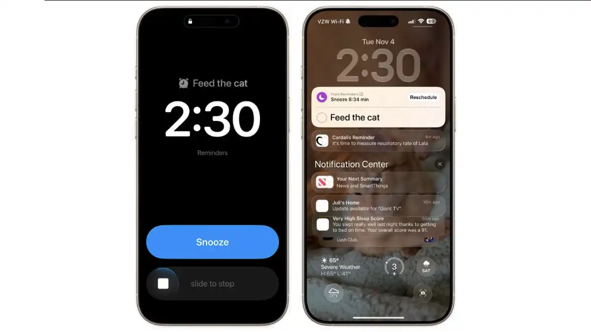 iOS 26.2, iOS 26, iPhone, app Promemoria, app Orologio, sveglie promemoria, aggiornamento iOS, novità iOS, Apple Intelligence, promemoria iPhone