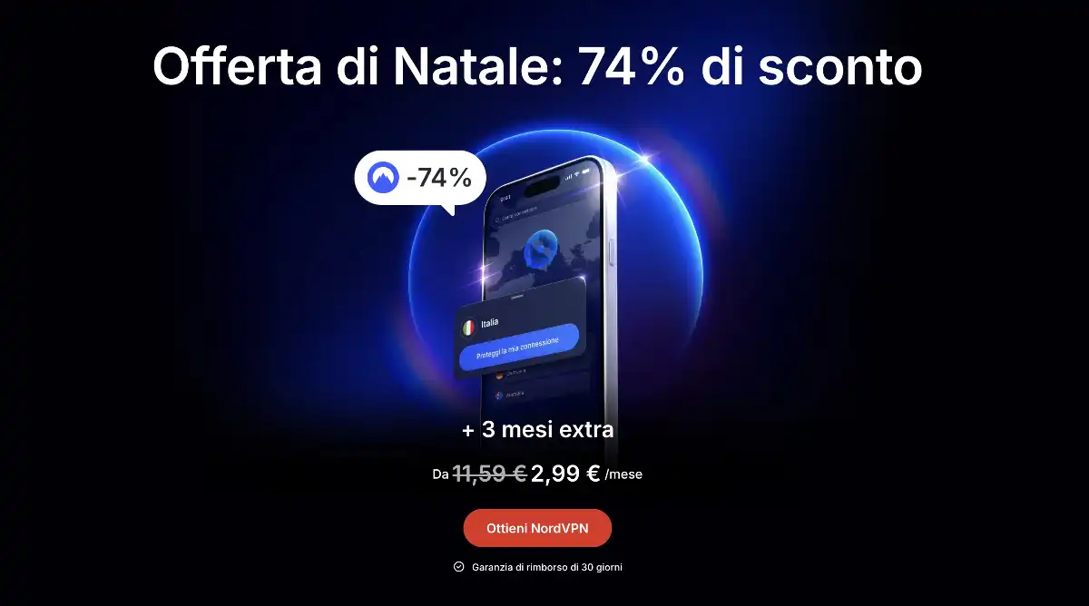 NordVPN, VPN, Sicurezza Online, Privacy, Offerta Natale, Sconto VPN, Streaming, Cyber Security