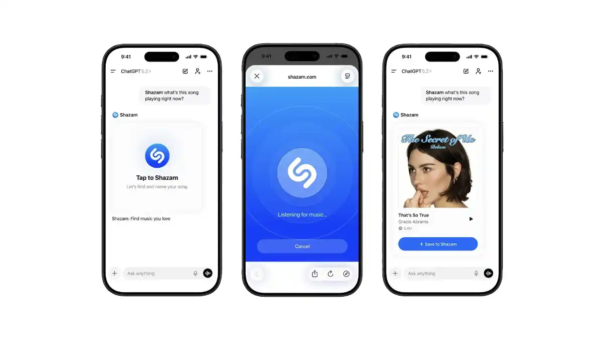Shazam, ChatGPT, Apple News 2026, Intelligenza Artificiale, Riconoscimento Musicale, OpenAI, iOS, Apple Music, App ChatGPT