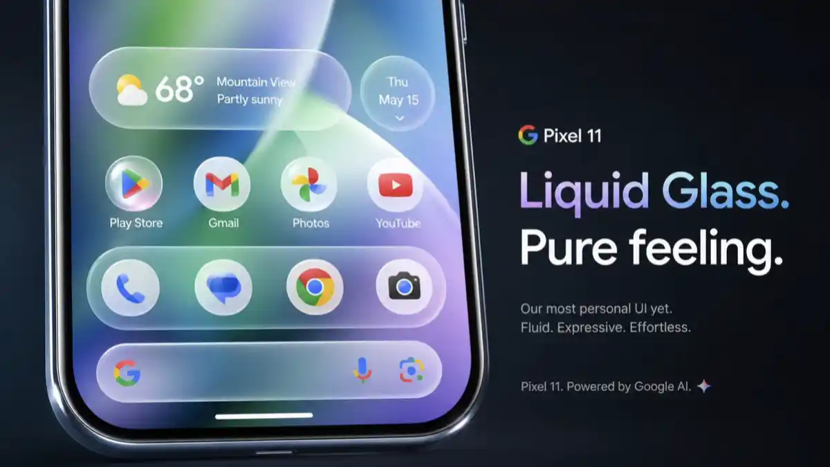 Liquid Glass, Apple, Google, Android 17, Interfaccia iOS, Design Smartphone, Bugdroid, Samir Sumaidaie, Apple News 2026
